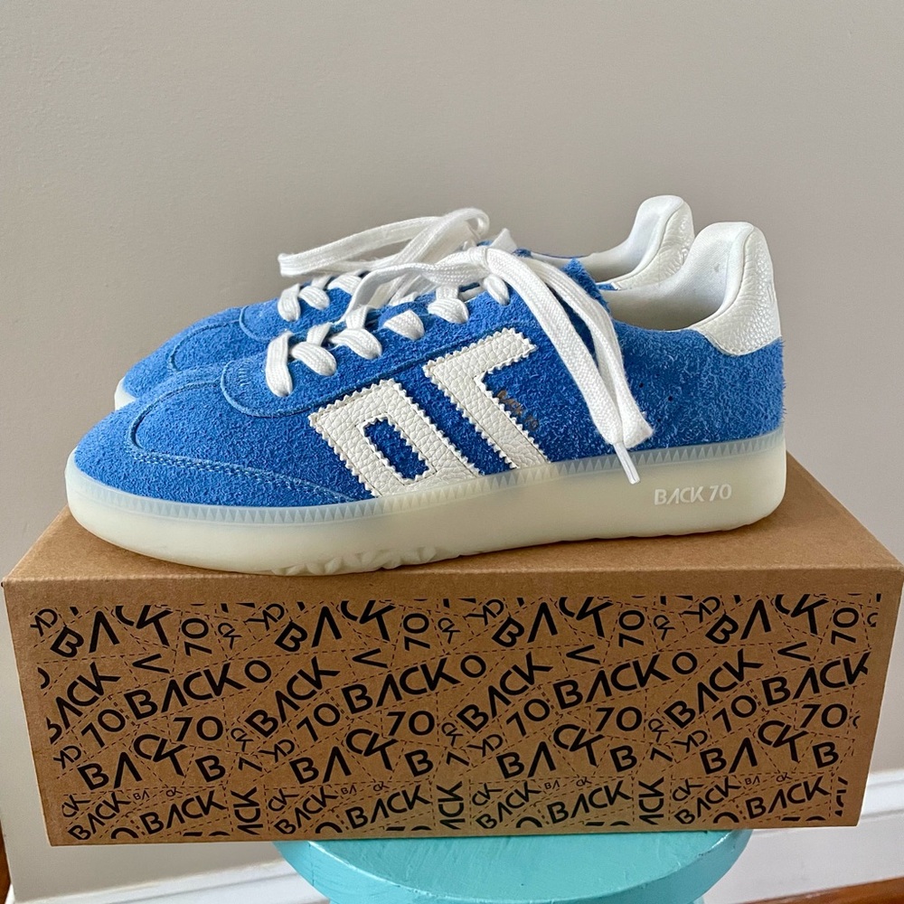 Back 70 Boston 2505 Sneakers Blue Suede Women’s Size 39 - Picture 2 of 8